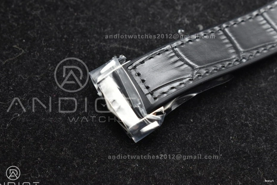 Black SS Black Black 1:1 VSF Strap Super Gummy Best Edition Ceramic on A8900 Clone Dial Constellation 0428